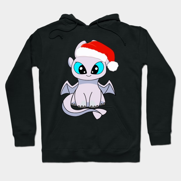 Christmas light fury dragon, how to train your dragon Christmas art, cute baby dragon, httyd Hoodie by PrimeStore